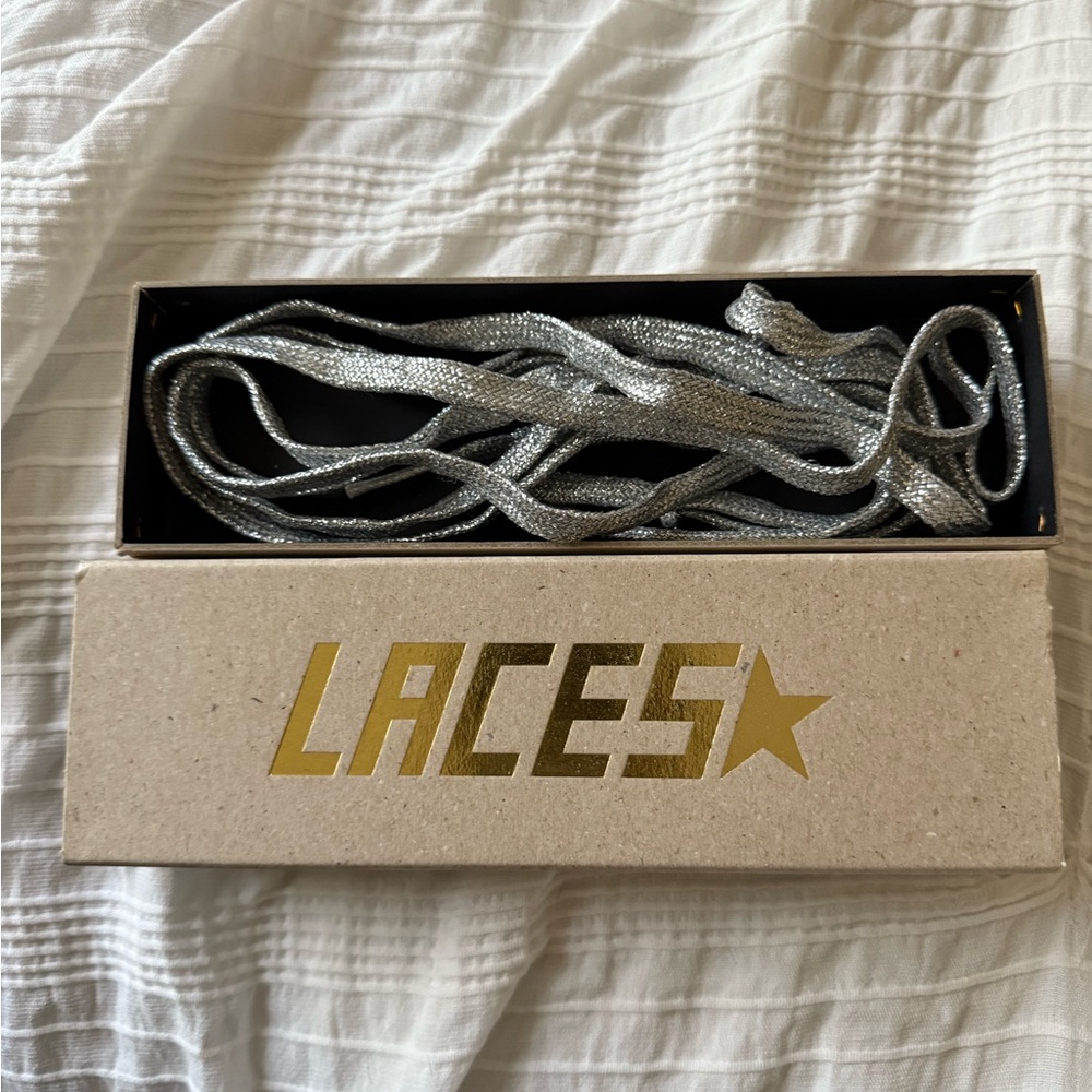Golden Goose Silver Shoe Laces